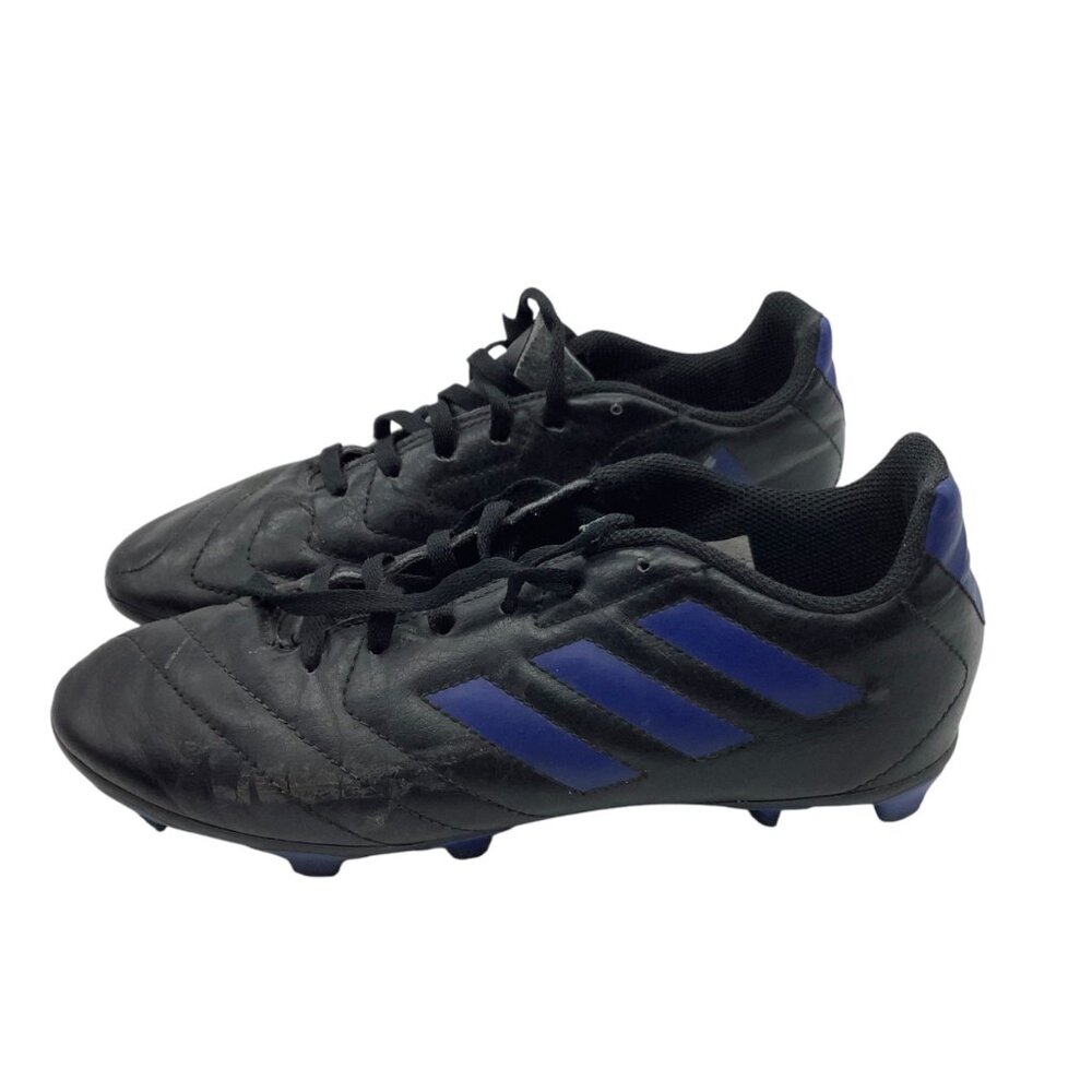 Adidas‎ Goletto VII Black Blue Soccer Cleats Kid Size 4.5 Lace-Up